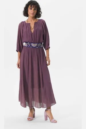 Sissy-Boy Paarse maxi jurk met open rug