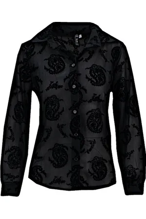 Merkloos Iz Naiz Blouse 3818 Georgette - Paisley velvet black