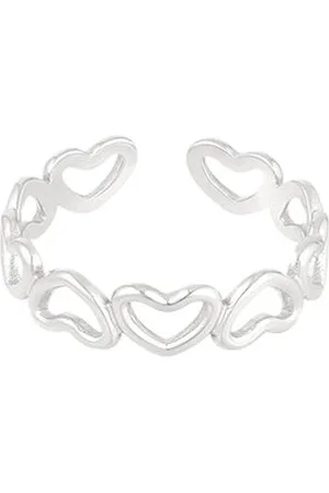 Yehwang Love All Over Ring - - hartjes - one size - Ringen dames - Stainless steels - verstelbare ring