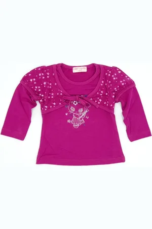 Merkloos Bolero longsleeve meisjes babykleding katoen maat 92/98