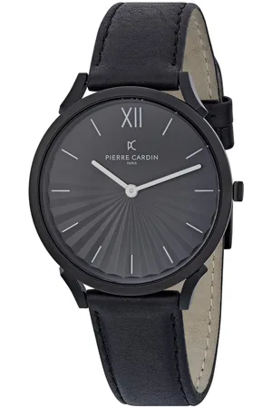 Pierre Cardin Pigalle plissée CPI.2006 Horloge - Leer - Zwart - Ø 40 mm
