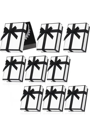 Merkloos 9 Stuks Kleine Geschenkdoosjes met Strik - Sieradendozen voor Cadeaus