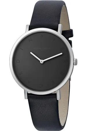 Pierre Cardin Belleville Tribute CBV.1002 Horloge - Leer - Zwart - Ø 39 mm