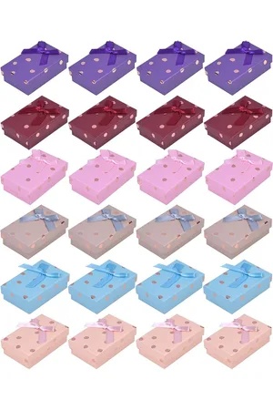Merkloos 24 stuks kleurrijke sieraden geschenkdozen voor huwelijksfeest en verjaardagen
