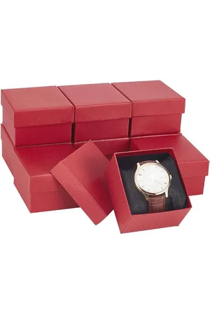 Merkloos Papieren geschenkdozen voor sieraden - 10 stuks vierkante horlogedozen van kraftpapier
