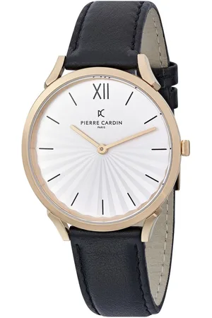 Pierre Cardin Pigalle plissée CPI.2003 Horloge - Leer - Zwart - Ø 40 mm
