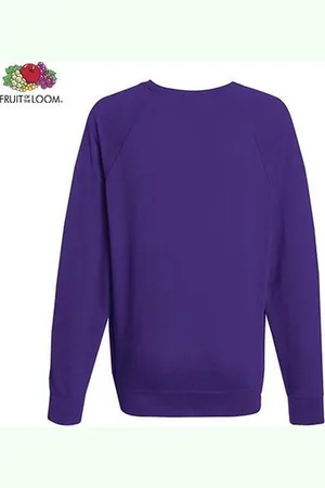 Fruit Of The Loom Sweater - ronde hals - maat S - heren - Kleur Purple