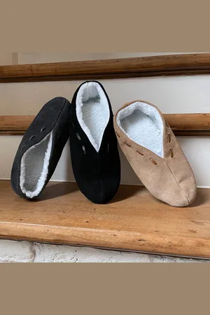 Merkloos Spaanse sloffen - Spaanse pantoffels - Suede -