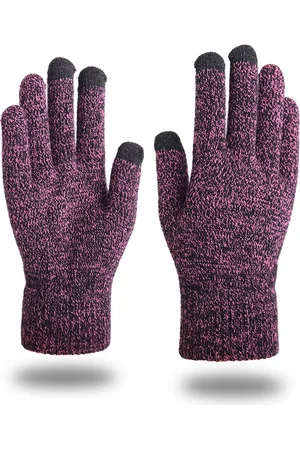 Merkloos Winter gebreide handschoenen - warme en dikke touchscreen handschoenen - heren en dames fluwelen en dikke handschoenen - gebreide stretch handschoenen - geschikt voor fietsen, motoren, sporten en wandelen