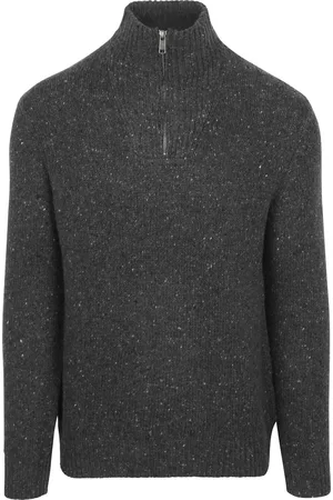 McGregor Half Zip Trui Merinowol Antraciet
