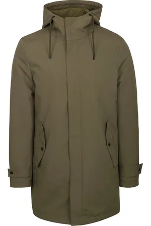 Suitable Jas Hood Tech Olijfgroen