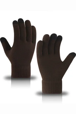 Merkloos Winter gebreide handschoenen - warme en dikke touchscreen handschoenen - heren en dames fluwelen en dikke handschoenen - gebreide stretch handschoenen - geschikt voor fietsen, motoren, sporten en wandelen