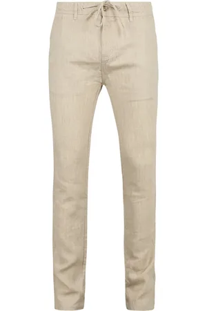 Suitable Chino broek Linnen Beige