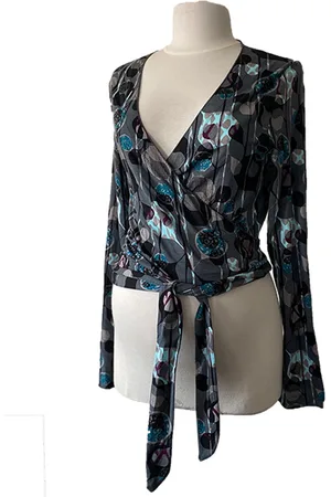 Queen mum Cardigan (Wrap) met lange mouw met dessin MAAT L