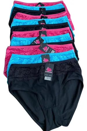 Merkloos Dames katoenen slips voordeelpak 12 pack M 36-38