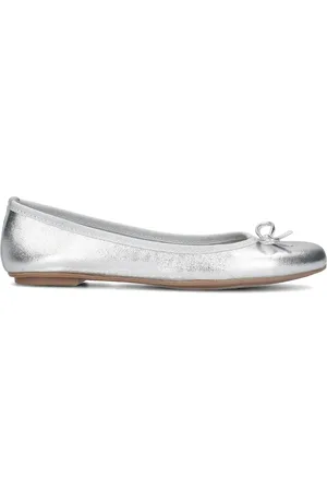 Manfield Dames - Zilveren leren ballerina