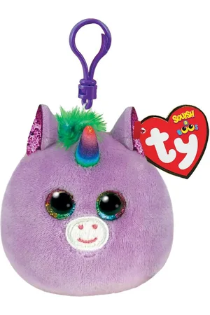 TY Squish a Boo Clips Rosette Unicorn 8cm