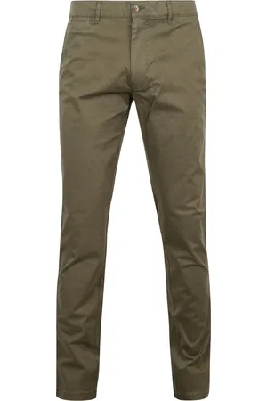 Suitable Chino broek Plato Olijfgroen