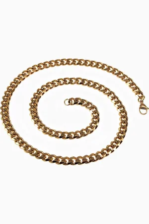 esde2 60cm x 8mm Cubaanse Ketting Unisex - Vergguld Roestvrij Stalen - Schakelketting