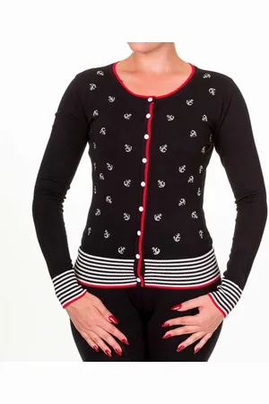 Banned Retro Dancing Days - CLOSE CALL Cardigan - 3XL - /Zwart
