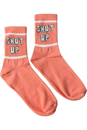 Merkloos "Cozi Studio Kleurrijke, Speelse en Grappige One-Size Katoen Sokken voor Mannen & Vrouwen - Pizza, Donuts, Avocado & Meer - Perfekt Cadeau, Funny Socks, Heren & Dames, ""Shut Up"""