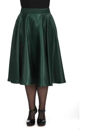 Banned Retro Hazel Satin Sparkle Rok - 4XL
