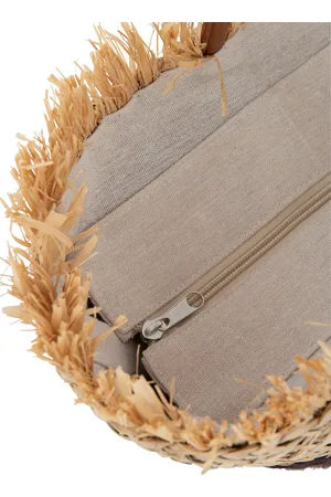 J-line Strandtas Blad - jute - /donkerbruin