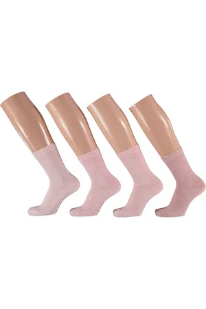Apollo Kindersokken basic - Bio Katoen - Roze - 4 Pak