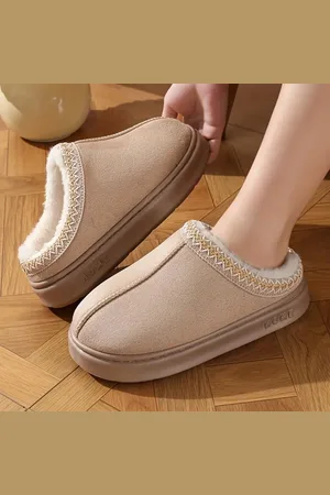 Merkloos Nerissa- Pantoffels Dames - Sloffen - Dichte sloffen - - Warm- Winter- Kerst- Blackfriday