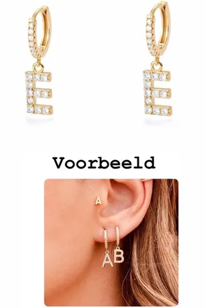 Akyol Letter E -Goudkleurig oorbellen - valentijns cadeau - letter E oorbel - letter oorbel - vrienden - oorbel - Geschenk - Cadeau – verjaardag - Liefde – Vriendschap