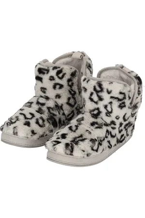 Apollo Hoge sloffen dames - Fake Fur - Dierenprint -