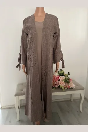 Merkloos Dubai abaya jurk-maat 54 - tweedelige jurk- kleding dames- feestjurk- dames jurk- dubai dames abaya- abaya dames jurken