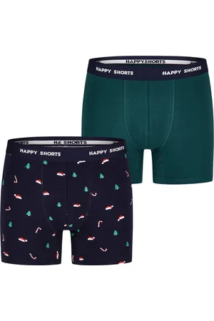 HAPPY SHORTS Kinder Boxershorts Jongens Kerst Print 2-Pack Christmas