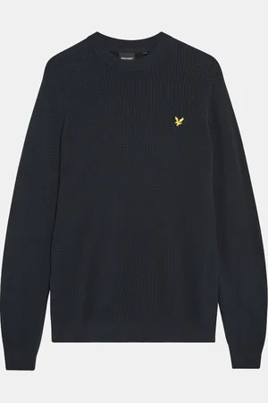 Lyle & Scott Grid Knit Crew Neck Jumper