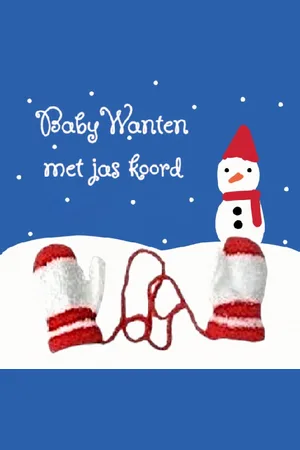Huiscollectie Little Boss - Gebreide herfst / winter wanten / handschoenen met jas-koord - baby / peuter 1-3 yrs - cat.1-2 - / wit blauw - kleine kinderen - unisex - casual