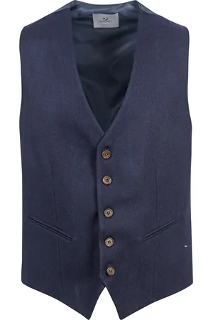 Suitable Gilet Tweed Donkerblauw (navy)