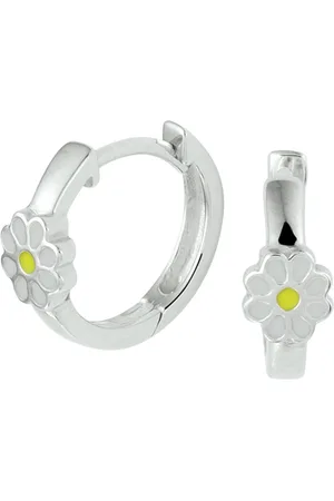 Yep! Klapoorringen bloem - 13 mm - Zilver