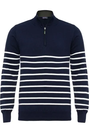 Felix Hardy Trui Met Halve Rits - Sweater - Schipperstrui Met Rits - 100% Katoen Heren - Xl
