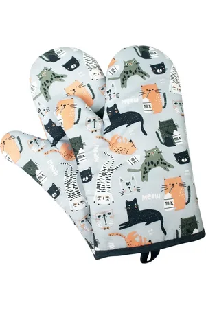 Merkloos 2 stuks - Ovenwanten - Hittebestendige handschoenen - handschoenen - Wanten - 18*28cm - katoenen - - met zachte binnenvoering - voor koken, magnetron, BBQ, bakken