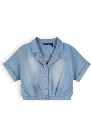 NoNo Meisjes spijker blouse cropped - Tara - Denim