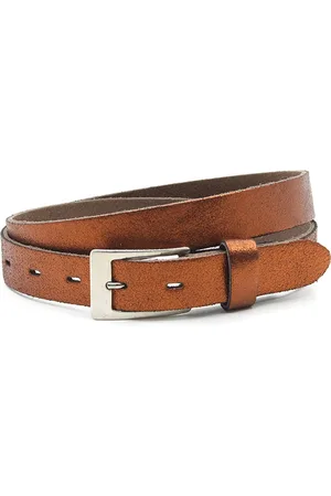 A-zone Dames riem metallic - dames riem - 2.5 cm breed - - Echt Leer - Taille: 95cm - Totale lengte riem: 110cm