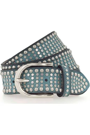 B.belt Leren Riem Riva Colour Leather Belt W75 Lichtblauw