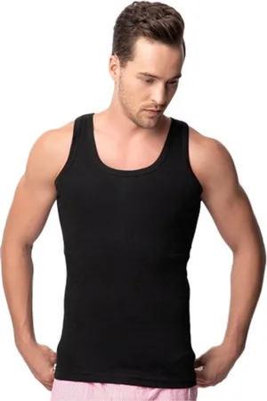 Merkloos 3 pack Heren Singlet Onderhemd - bydonex® - 100% Katoen - - S