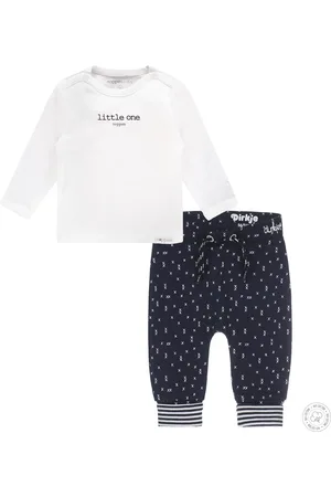 Noppies Dirkje - Kledingset - Broek figuurtjes - shirt Hester wit