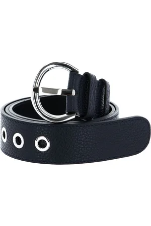 Abro+ Leren Riem Leather Adria Eyelets Belt W85 Blauw