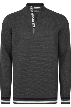 Felix Hardy Trui Met Halve Rits - Sweater - Schipperstrui Met Rits - 100% Katoen Heren - S