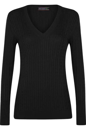 Felix Hardy V-Neck - V Trui - Kabeltrui - 100% Katoen Dames - L