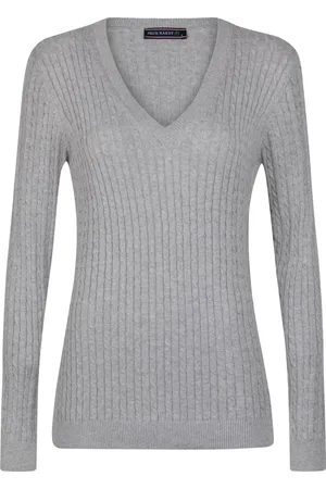 Felix Hardy V-Neck - V Trui - Kabeltrui - 100% Katoen Dames - Xl