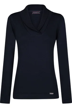 Felix Hardy Sjaalkraag Trui - Sweater %100 Katoen Dames - M