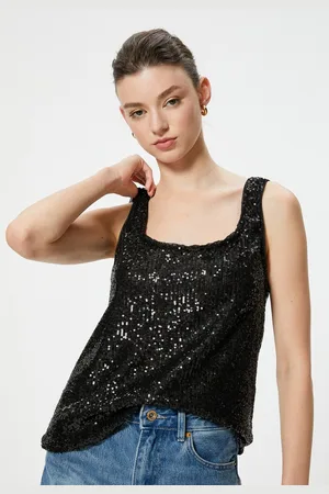 Koton U-kraag Mouwloos Tanktop